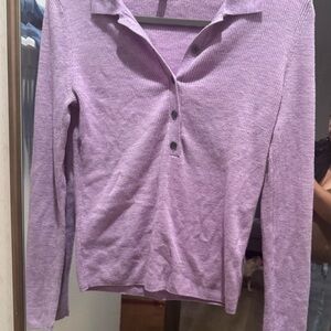 Banana Republic Purple Button Down Shirt knit
